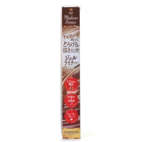 Canmake Gel Creamy Touch Liner 02 Medium Brown Single 0.08g