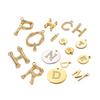 CARLIDANA Initial Alphabet Charms Gold Plated High Quality Stainless Steel Chunky Bubble 26 Letter Pattern Pendant Gift Jewelry