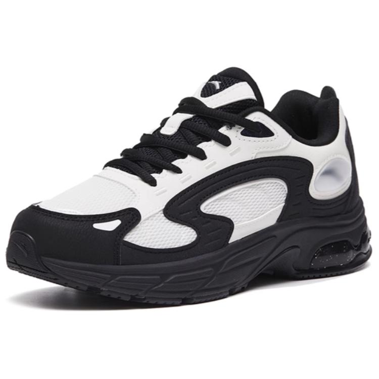 Anta Comfortable Shock Absorbing Non-Slip Durable Low-Top Running Shoes Women Sneakers White Black 122315503-8