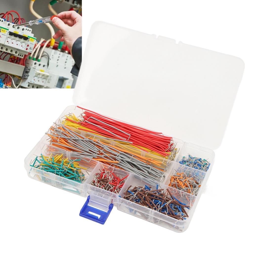 Copper Breadboard Wire, 14 Lengths, Pre Formed Right Angles, Flexible Connecting Line Cable, for Projects