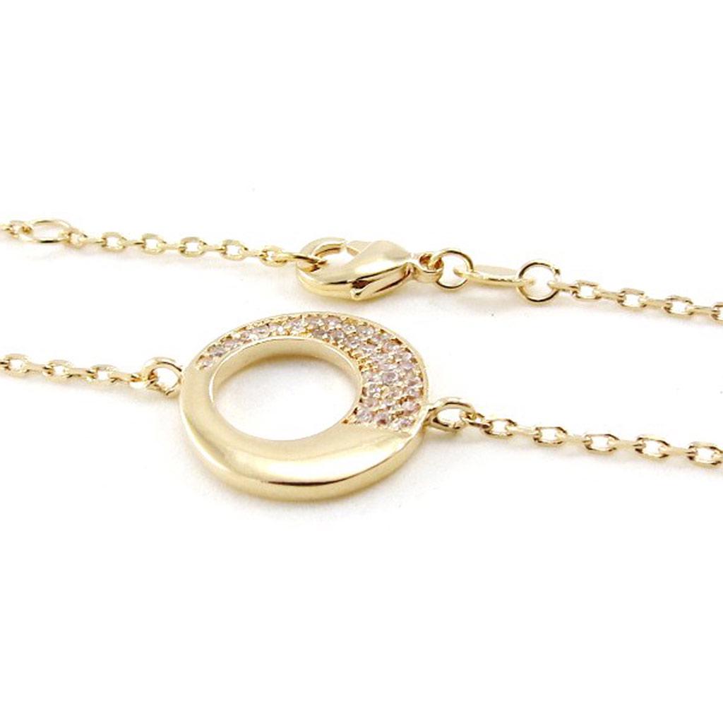 Les Trésors De Lily [J0156] - Gold Plated Bracelet 'Sissi' White Gold - 15 Mm