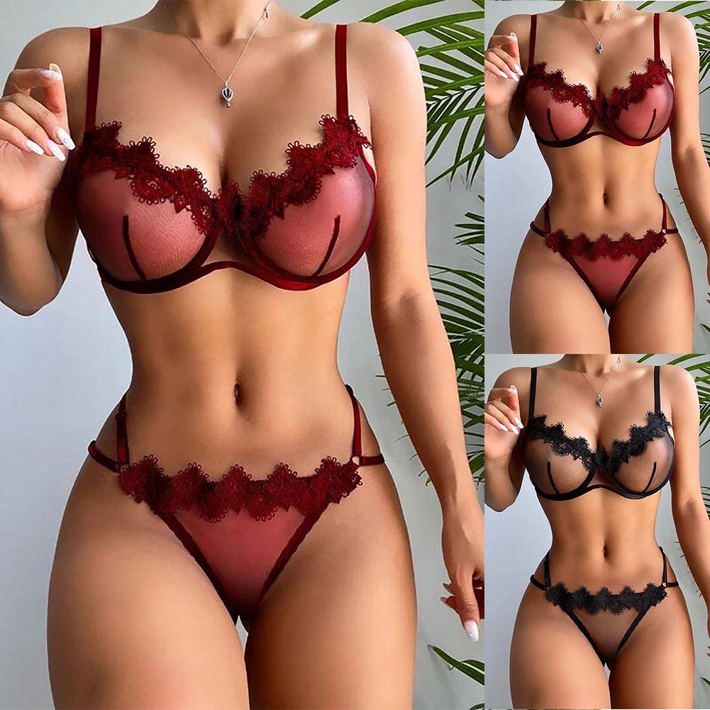 

Видеть сквозь нижнее белье комплект пижамы костюм прозрачный