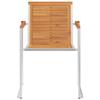 VidaXL Chaises de jardin 2pcs Bois d'acacia solide et acier inoxydable