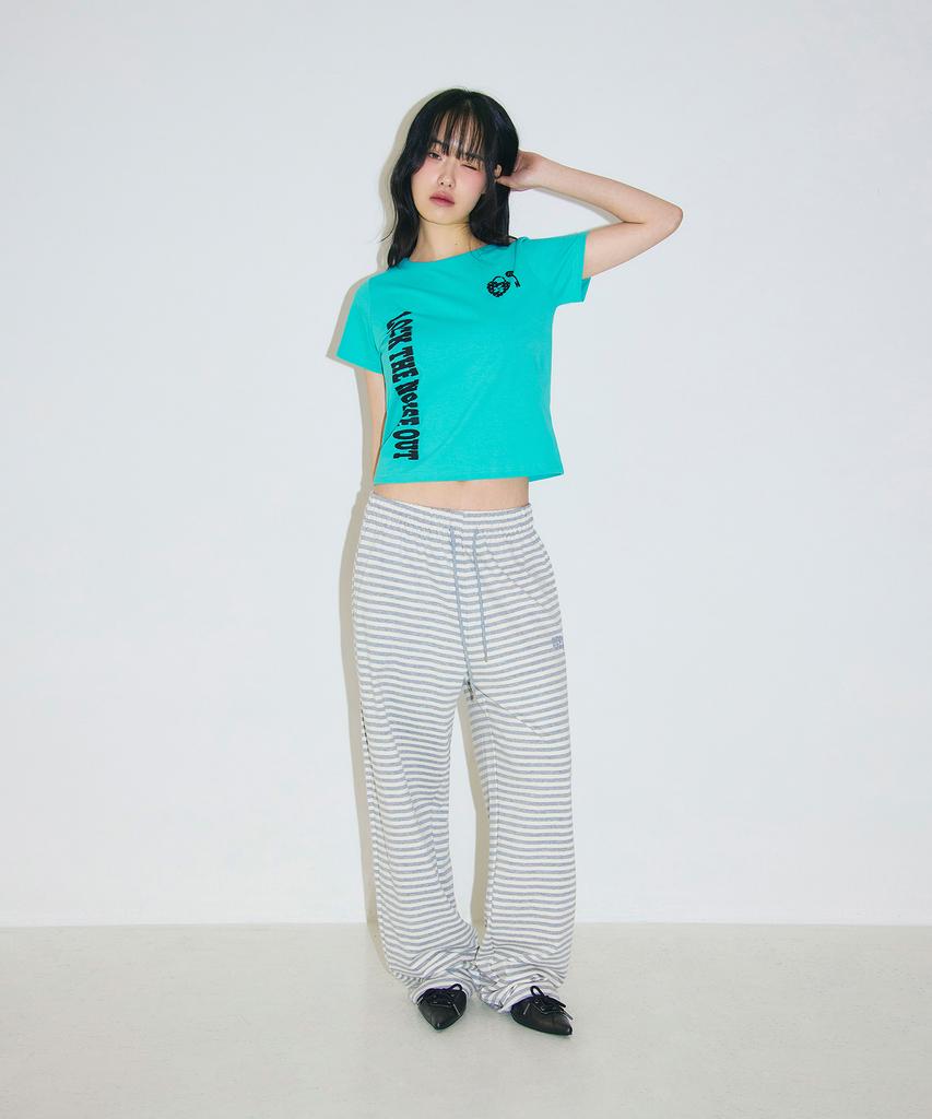 Seulliggeullou Unlocked Semi-Crop T-Shirt [Mint]