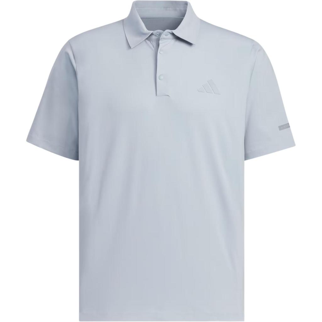 Adidas Logo Cool Sports Casual Short Sleeve Polo Shirt Men Polo Shirts Silver Gray JL6046