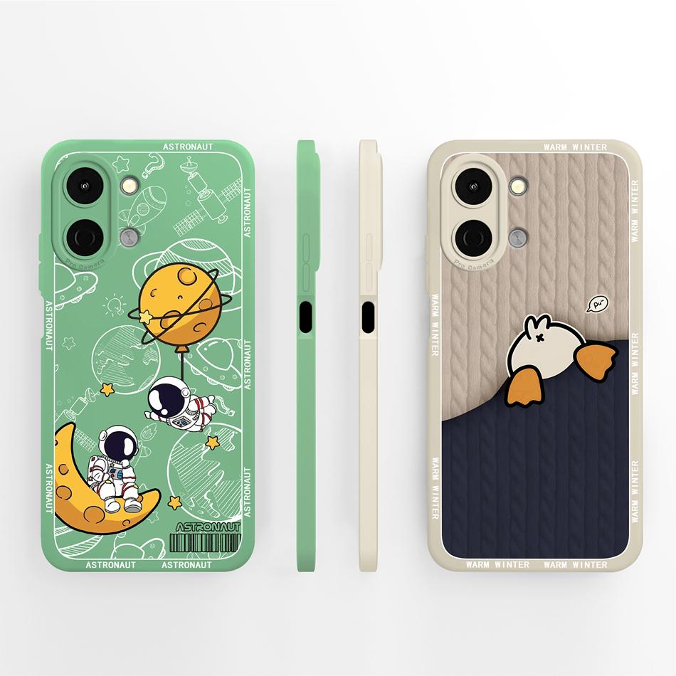 For Tecno Spark Go 3 / Pop 20 Case Creative Design Lightweight Phone Funda For Tecno SparkGo3 / POP20 Soft Liquid Silicone Shell
