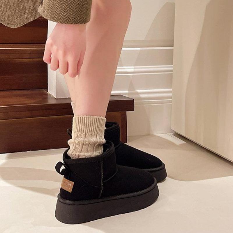 Fashion Round Toe Fleece-lined Woman Shoes Autumn Winter Platform Ankle Sale Comfortable and Elegant High Quality Snow Boots for Women