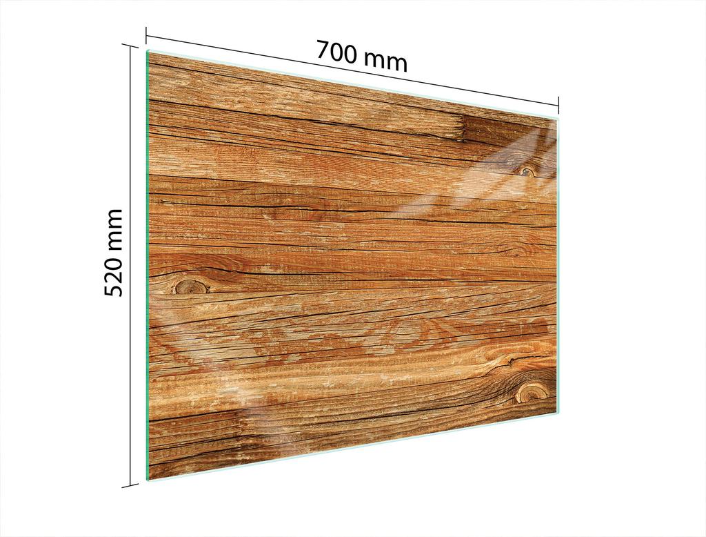 SZKLANA PŁYTA OCHRONNA NA KUCHENKĘ 70x52 DREWNO