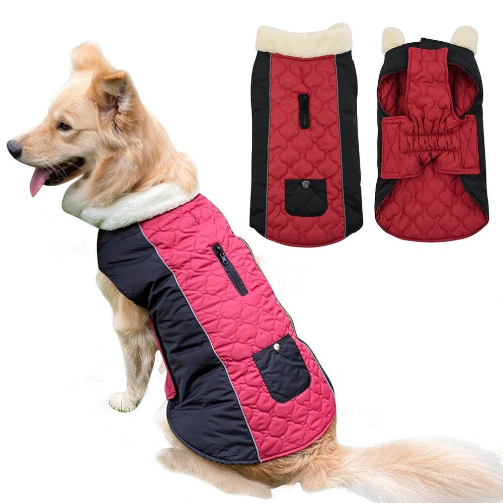 Buy Dog Winter Coat Reversible Waterproof Dog Clothes Flexible Warm