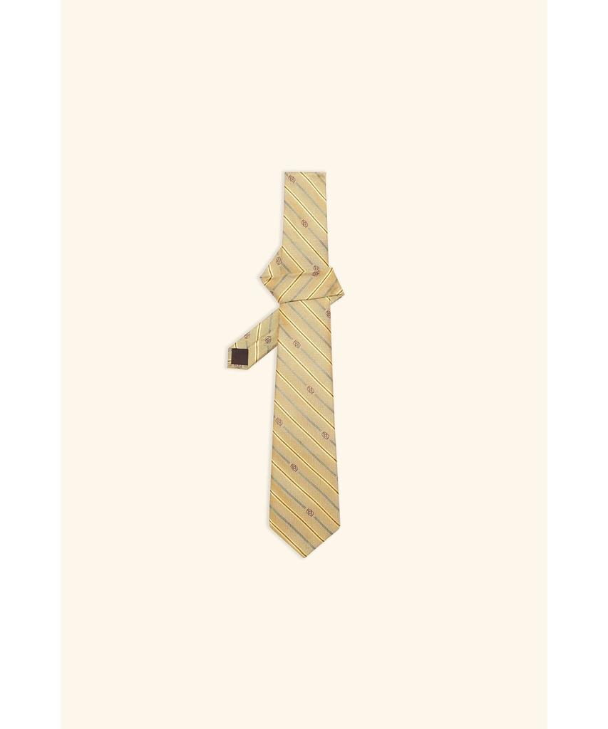 DROLE DE MONSIEUR Striped Monogram Silk Tie Cravate Rayee Monogramme D4Aim26801Yed