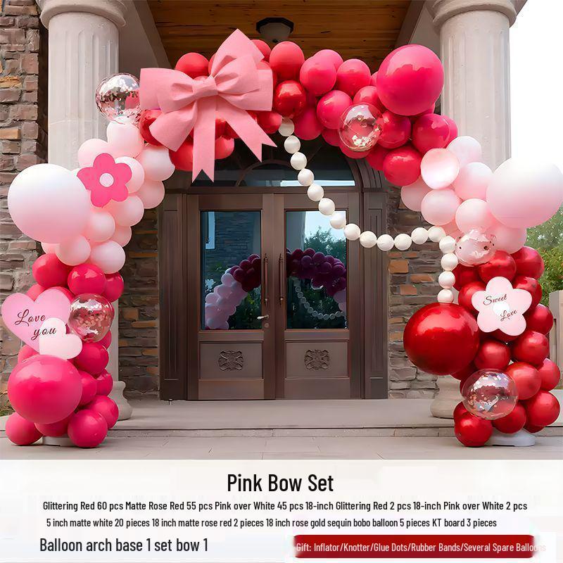 Rose Red Balloon Arch for Weddings, Birthdays, and Events