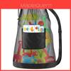 Childrens Beach Toy Mesh Bag With Drawstring Storage For Sandcastle Tools And Swimming Gear
