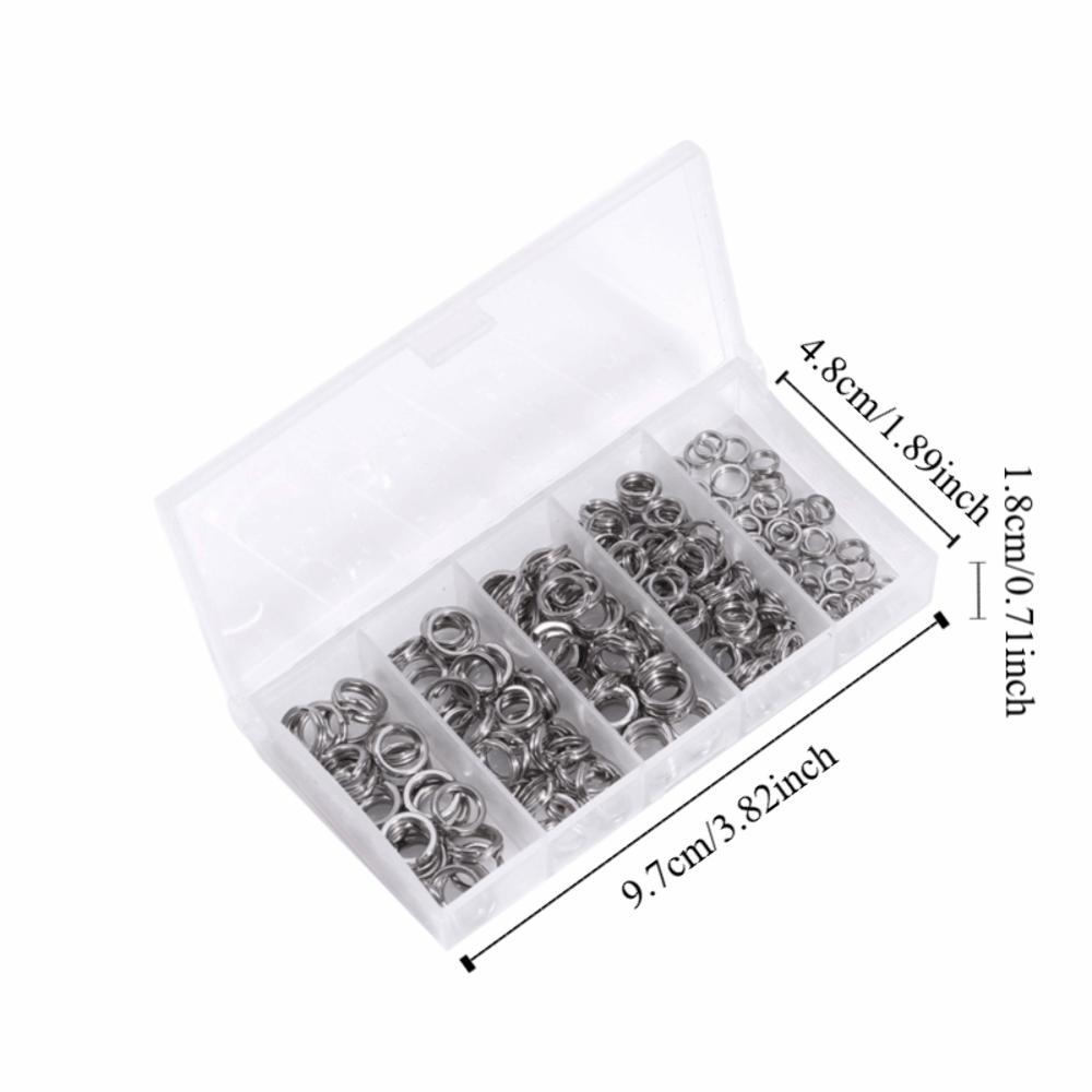 Double Flat Wire Fishing Split Rings Stainless Steel Split Rings  Saltwater Fishing
