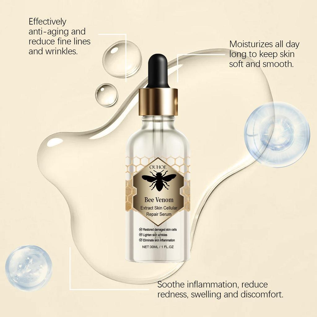 Venin de albine Esență pentru repararea pielii pentru pielea corpului, netezire și fermitate, hidratare blândă, tratament pentru masaj