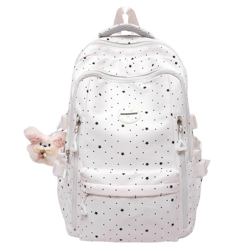 Polar Dot Print Backpack Women's Large Capacity Backpack Student Schoolbag