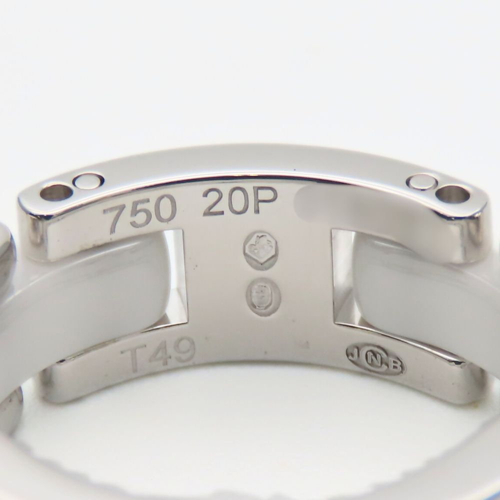 Used CHANEL Ring Ultra medium EU#49 49 K18 white gold/White ceramic 9.2g White gold white jewelry