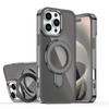 Funda Magnética para Teléfono con Soporte Giratorio 360° y Gradiente Láser de Moda para iPhone 17 14 15 16 11 12 13 Pro Max 16e 17Air Magsafe
