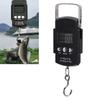 Fish Scale Digital Luggage Scale LCD Display Hanging Scale 50kg with Built in Measuring Tape Hook Handle for Travel Fishing Outdoor