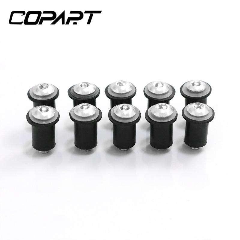 10Pcs M5X15mm Windshield Windscreen Bolts Fairing Screw Nut Fastener For Suzuki GSXR GSX-R600 750 1000 HONDA BMW KAWASAKI SUZUKI