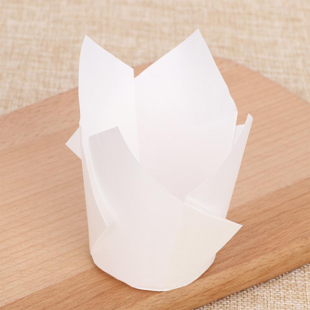 Fälle Wraps Muffin Cupcake Werkzeuge Liner Gebäck Kuchen Tasse Tulpenform Backpapier Tassen 50 Stück/Set