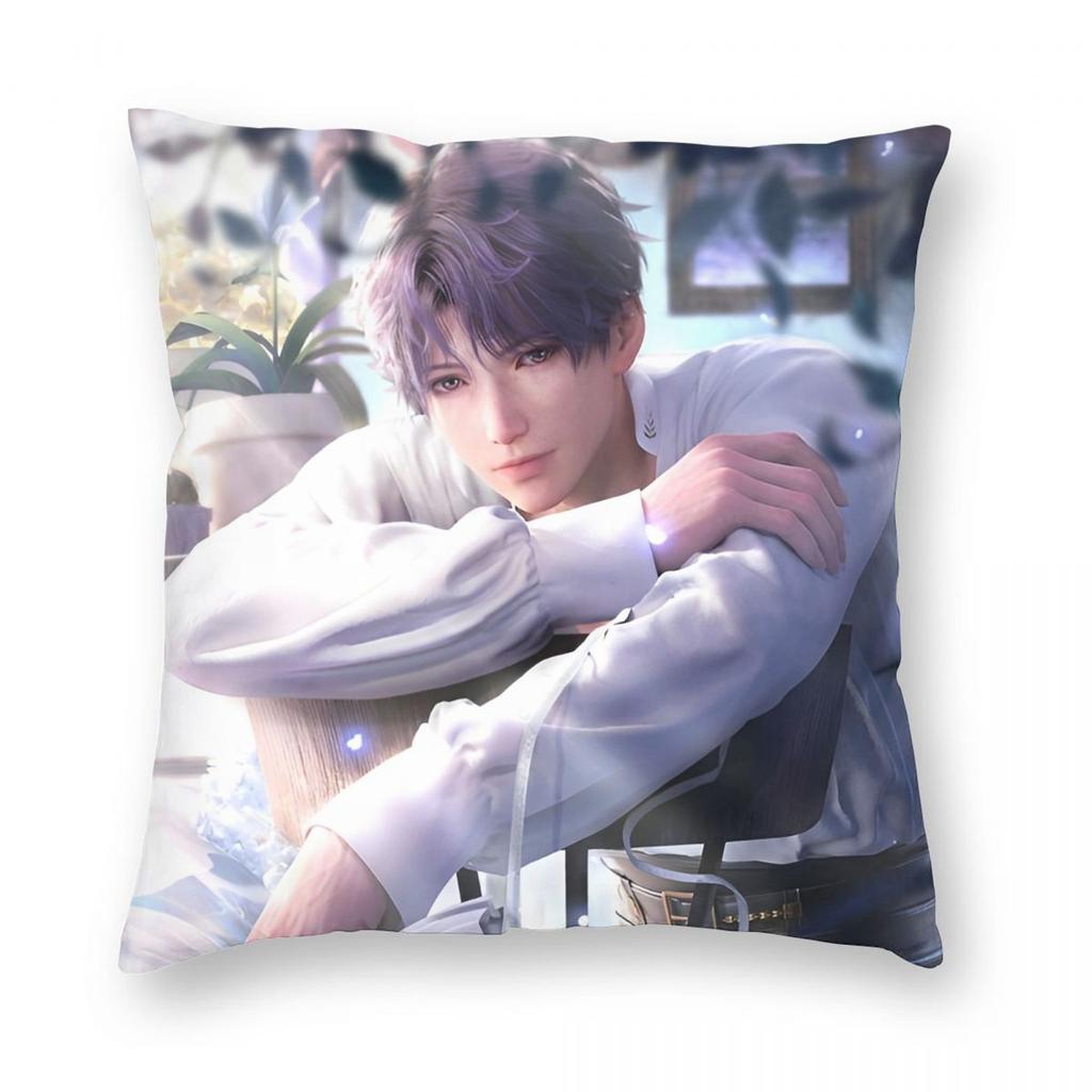 Love And Deepspace Rafayel Pillowcase Printed Fabric Cushion Cover Gift Pillow Case Cover Home Zipper 40*40cm