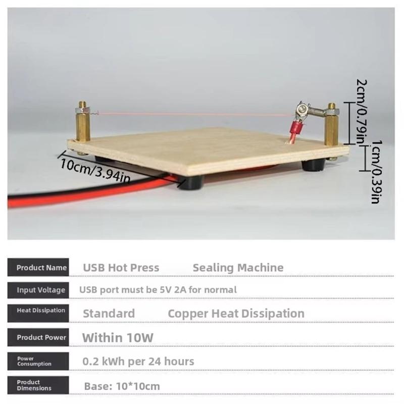USB Stoffkantenversiegelungs-Heißpressen mit Kupfer-Wärmeableitung, geringe Leistung für Heimnähen
