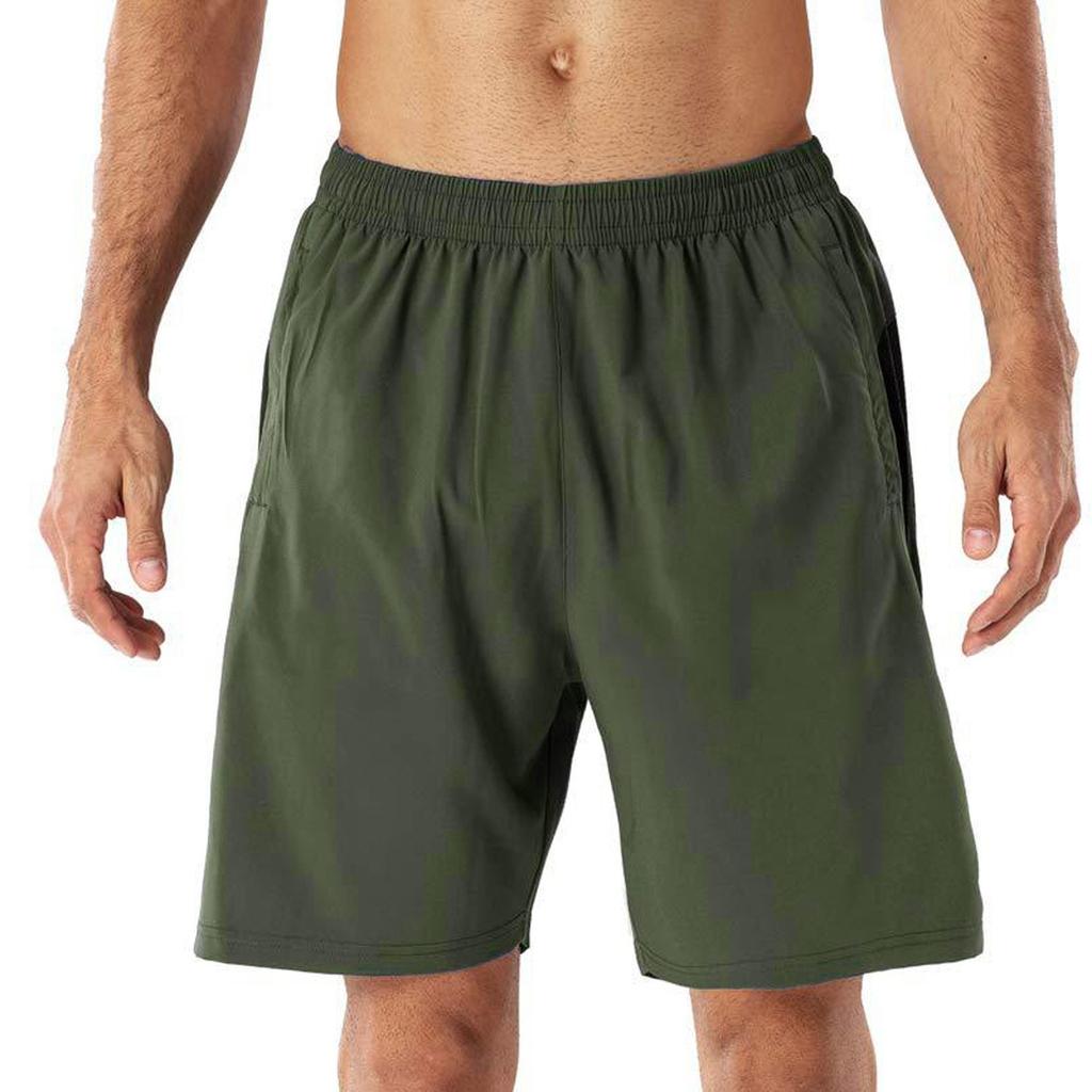 Fashion Men's Color Block Pocket Fitness Sports Running Casual Shorts Pants