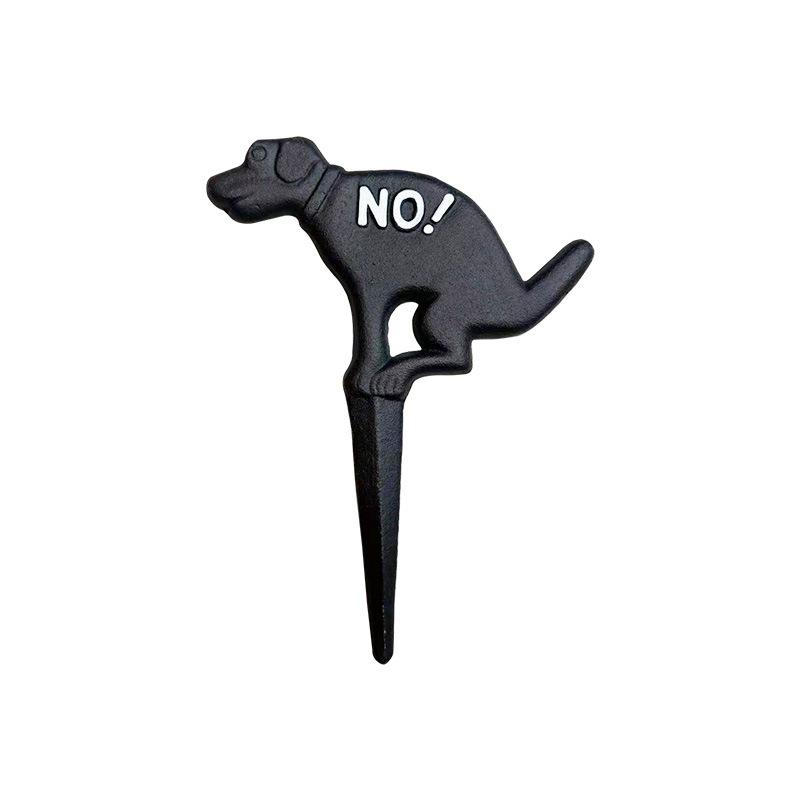 Pastoral Style Placard Cast Iron Garden Signage Iron Art Puppy Sign Lawn Horticulture Decoration Yard Lawn Signs Outdoor Decor