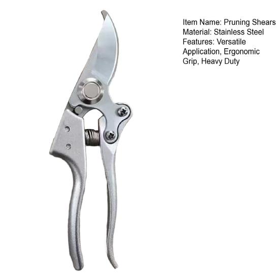 Forbici da potatura in acciaio inossidabile, Potatore a forbice con manico ergonomico, Tagliaerba da giardinaggio resistenti, Cesoie per rami spessi