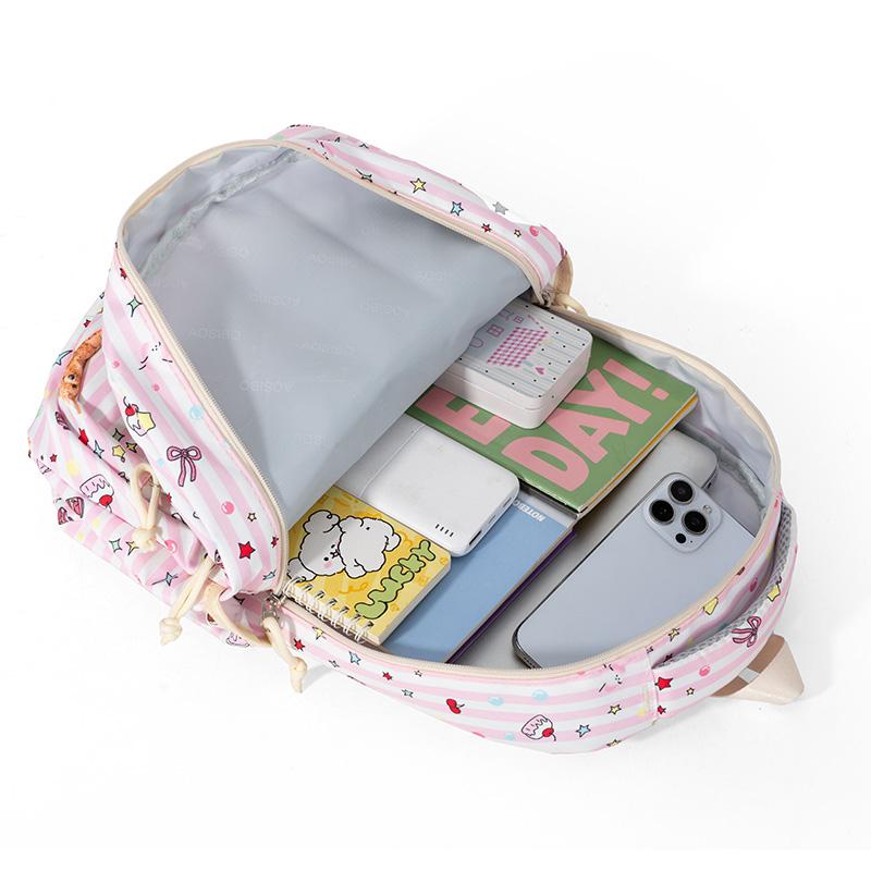 Three-piece Backpack Student Schoolbag Junior High School Women's Large-capacity Backpack