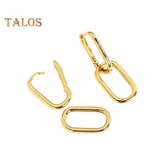 

1 пара женских сережек в форме скрепки, полированные, из полированного сплава, геометрические, мягкие, для клуба, вечеринки, поездок на работу, висячие серьги, украшения для ушей золотистый