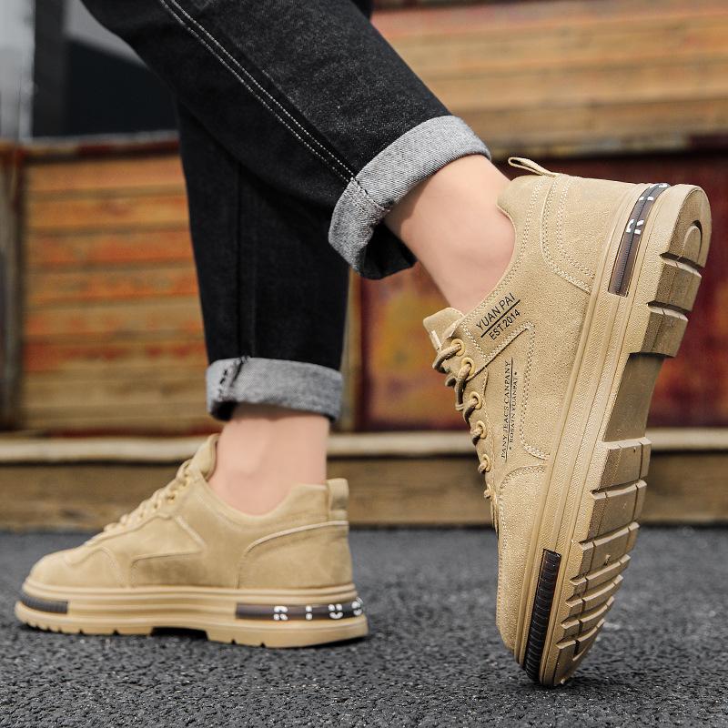 2024 autumn new non-slip and wear-resistant sports casual board shoes heightening soft sole men's fashion breathable versatile trendy shoes