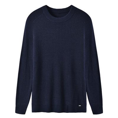 Ανδρικό πουλόβερ ελαφρύ με λαιμόκοψη με λαιμόκοψη πουλόβερ απαλής αφής με βελονιά βάφλας