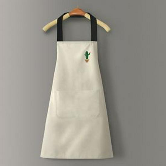 Rainbow Cactus Cartoon Apron - Cute Korean Style for Men & Women with Free Shipping for Newcomers