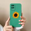 Case For Oppo A54 A54S Candy Painted Flower Cover For Oppo A 54 4G Soft Upgrade Liquid Silicone Full Protection Back Cover Funda