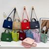 Kvinners liten firkantet veske, moteriktig og enkel veske i skogstil, crossbody-veske