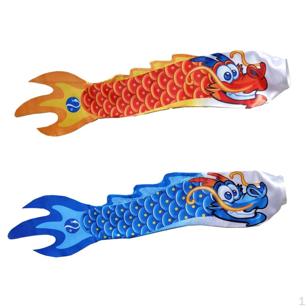 

2x Chinese Dragon Flag Outdoor Windsock Hanging Streamer Windmill Wind Spinner