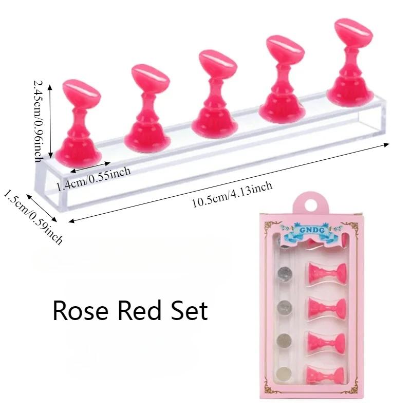 1 Set Support à Ongles Magnétique pour Affichage d'Ongles à Presser Faux Ongles Embouts d'Ongles Support d'Entraînement avec Pâte Réutilisable Débutant Ongles DIY