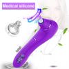 Vibrator Sucking Female Masturbator FairyKiss Vagina and Clitoral Dual Stimulator G-Spot Handheld Clitoral Massager 2 In 1 Adult Sex Toy Red Purple