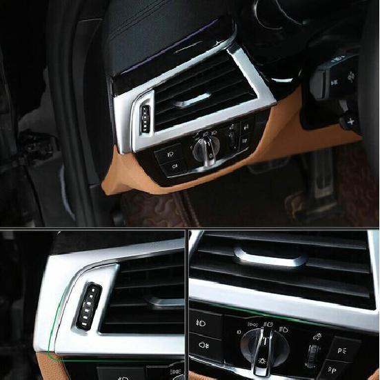 Matte Silver For BMW 5 Series G30 Cover Trim Console L&R Air Outlet Vent 18-22