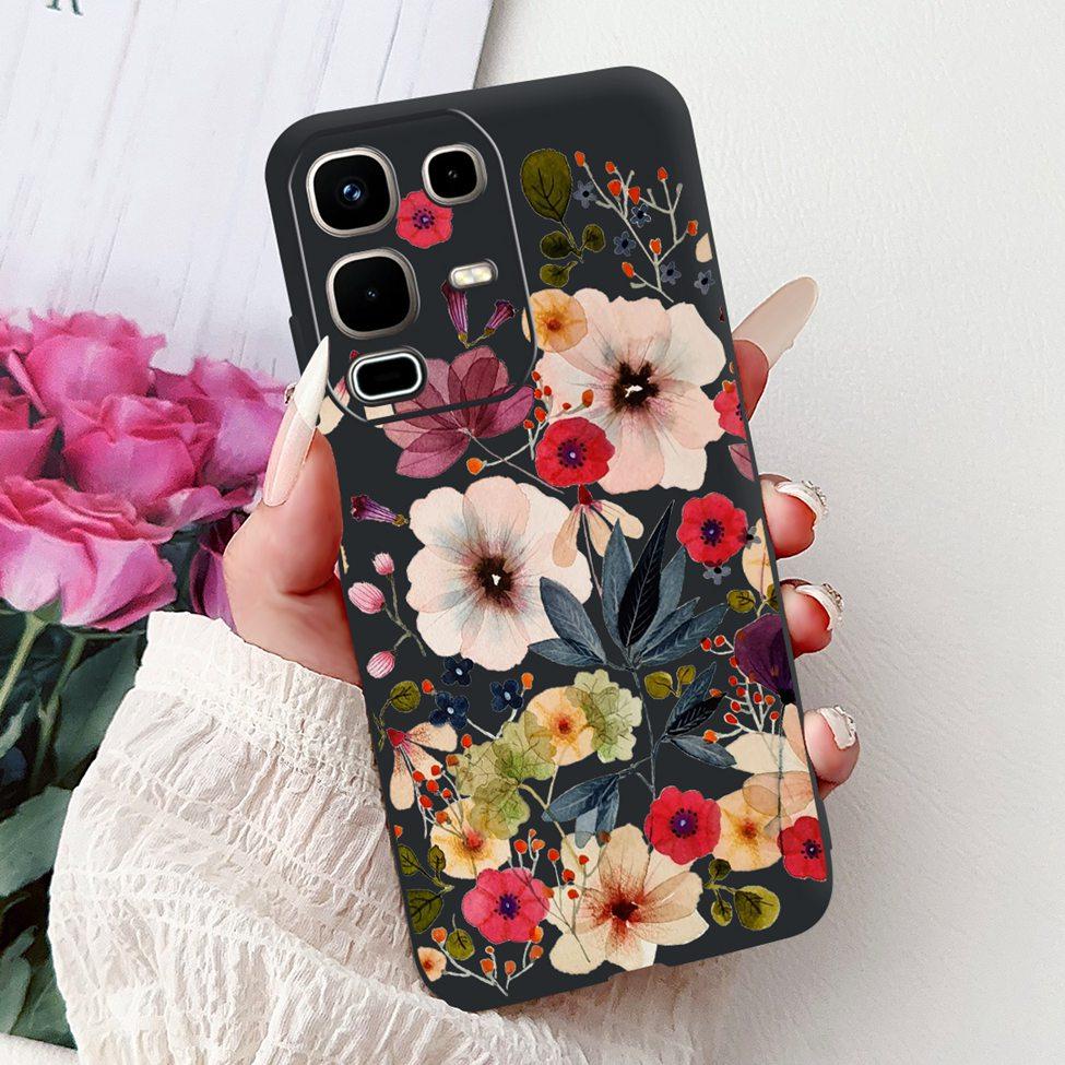 Per Infinix Note 50s X6870 Cover Posteriore Per Infinix Note 50s 5G Custodia Silicone Moda Lusso Fiori Gatto Carino Dipinto Divertente Paraurti