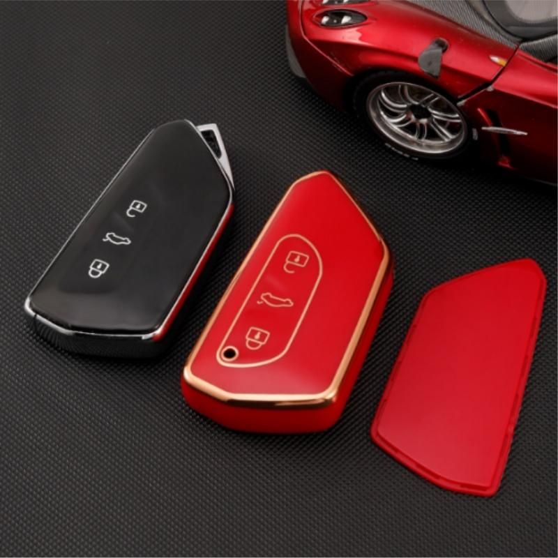 Custodia Cover Guscio Portachiavi Auto in TPU alla Moda per VW Golf 8 ID4 Per Skoda Octavia 4 A8 MK8 Per Seat Leon Fr Mk4 Cupra Formentor 2023
