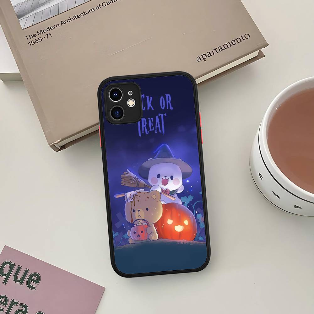 

Cute Bear Phone Case For IPhone 16 15 14 13 12 11 Pro Max 7 8 6 6s Plus Matte Cover iphone Xs Max
