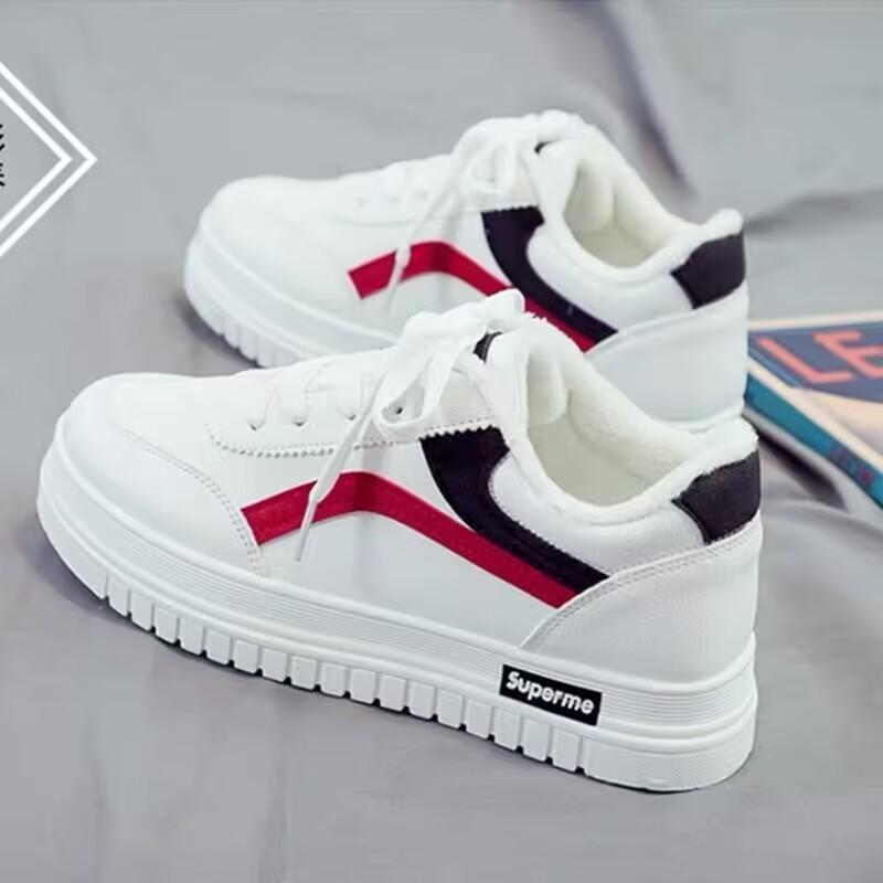 

2025 winter new basic little white shoes women s Korean version of student shoes running casual board shoes chic street shoes M503 35
