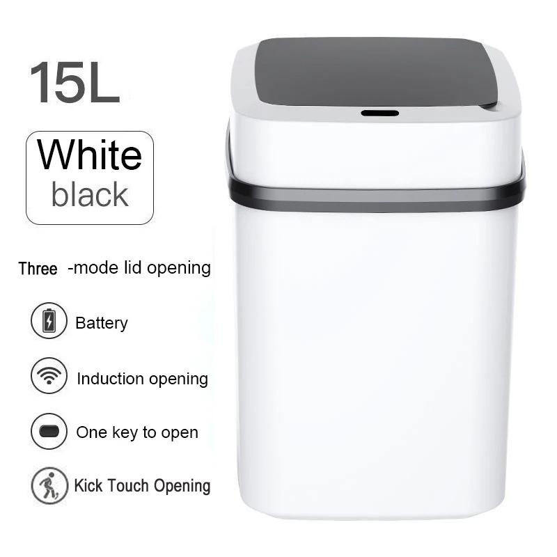 13/15L Automatic Smart Trash Can Kitchen Bathroom Waste Bin with Lid Smart Sensor Garbage Bucket