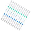 2Boxes Waterproof Paint Pens Waterproof Marker Signature Pen for Glass Metal Wood Fabric Tyre Tread BlueGreen