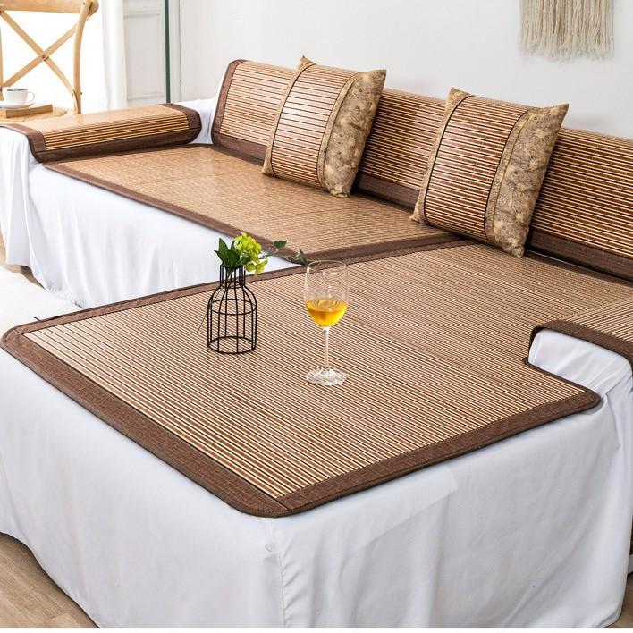 Bamboo Mat Sofa Cushion Summer And Summer Non-Slip Sofa Cover New Universal Rattan Bamboo Mat Seat Cushion Cover Cloth Towel