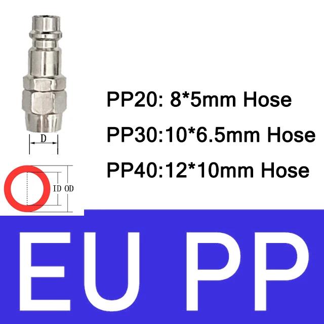 Pneumatic European Connector EU Standard Fittings For Compressor Male and Female Thread Quick Release Coupling Air Hose Fitting