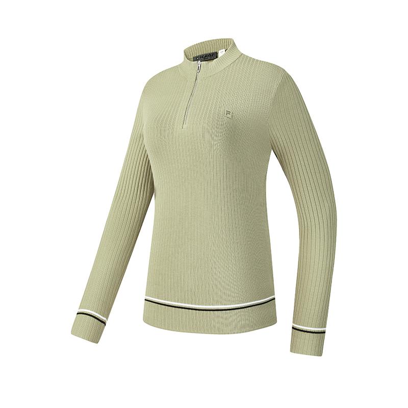

FILA Golf Series Simple Fashion Casual Sports Golf Versatile Comfortable Elegant Slim Fit Knitted Long Sleeve Sweater Women sweater A11W615407FBG S