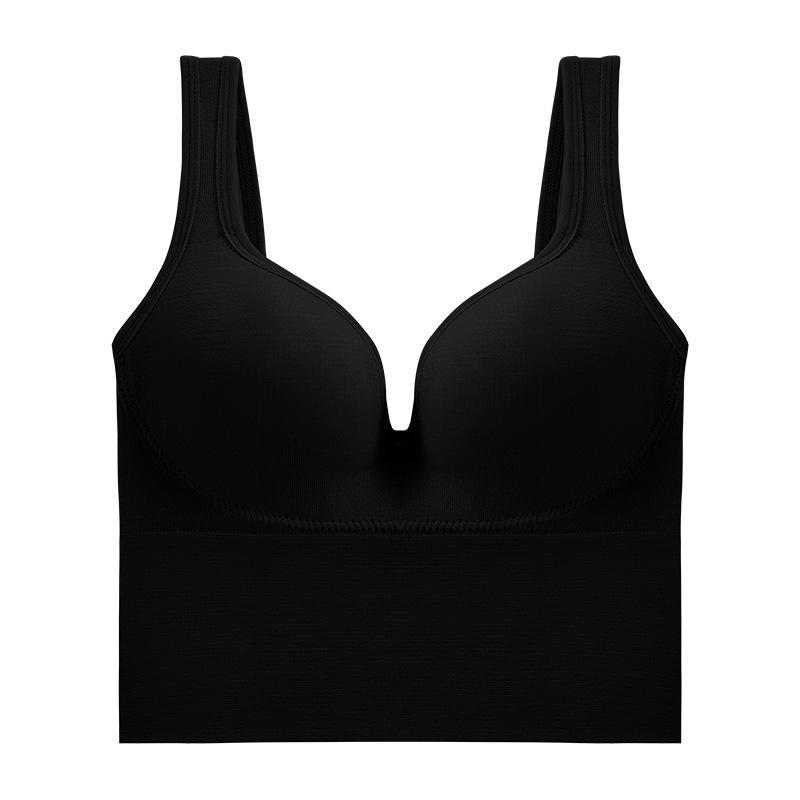 Women's Backless Sports Bra with Fixed Cup and Crossed Straps